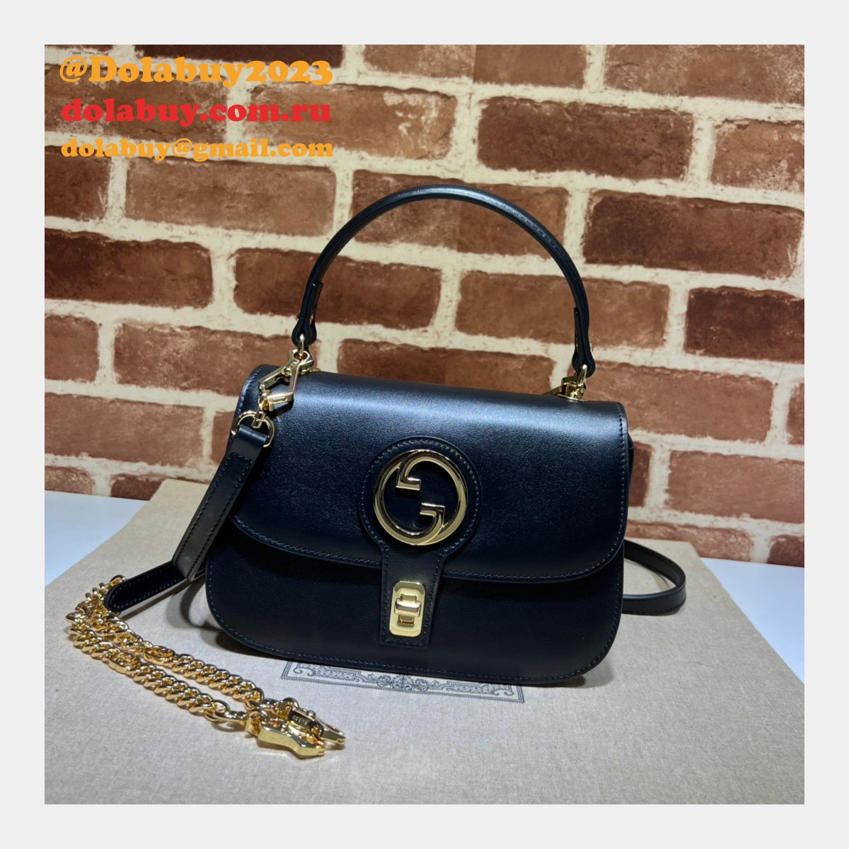 high quality G*u*i blondie top-handle 735101 designer bag