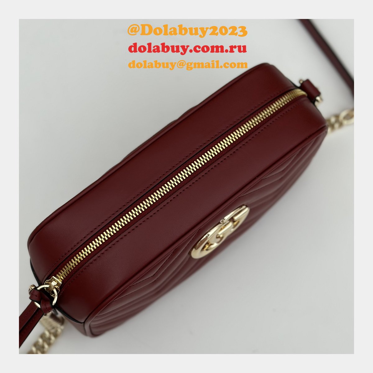 Gucci Perfect Knockoff Luxury 447632 GG Marmont Small Matelassé Shoulder Red Bag