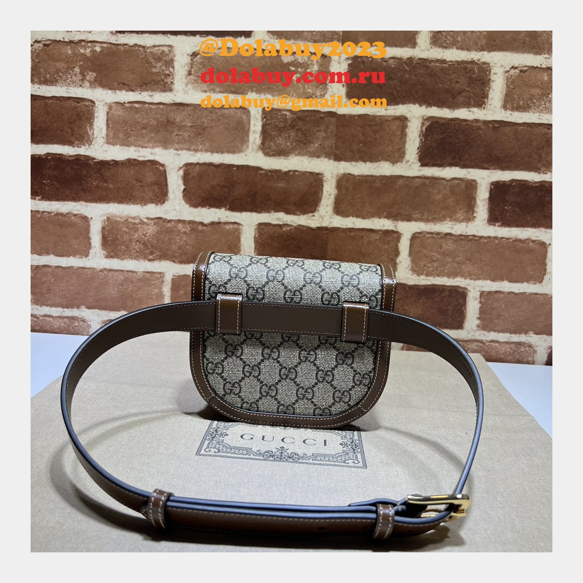 Gucci Duplicate Horsebit 1955 Rounded Belt 760198 High Quality Bag