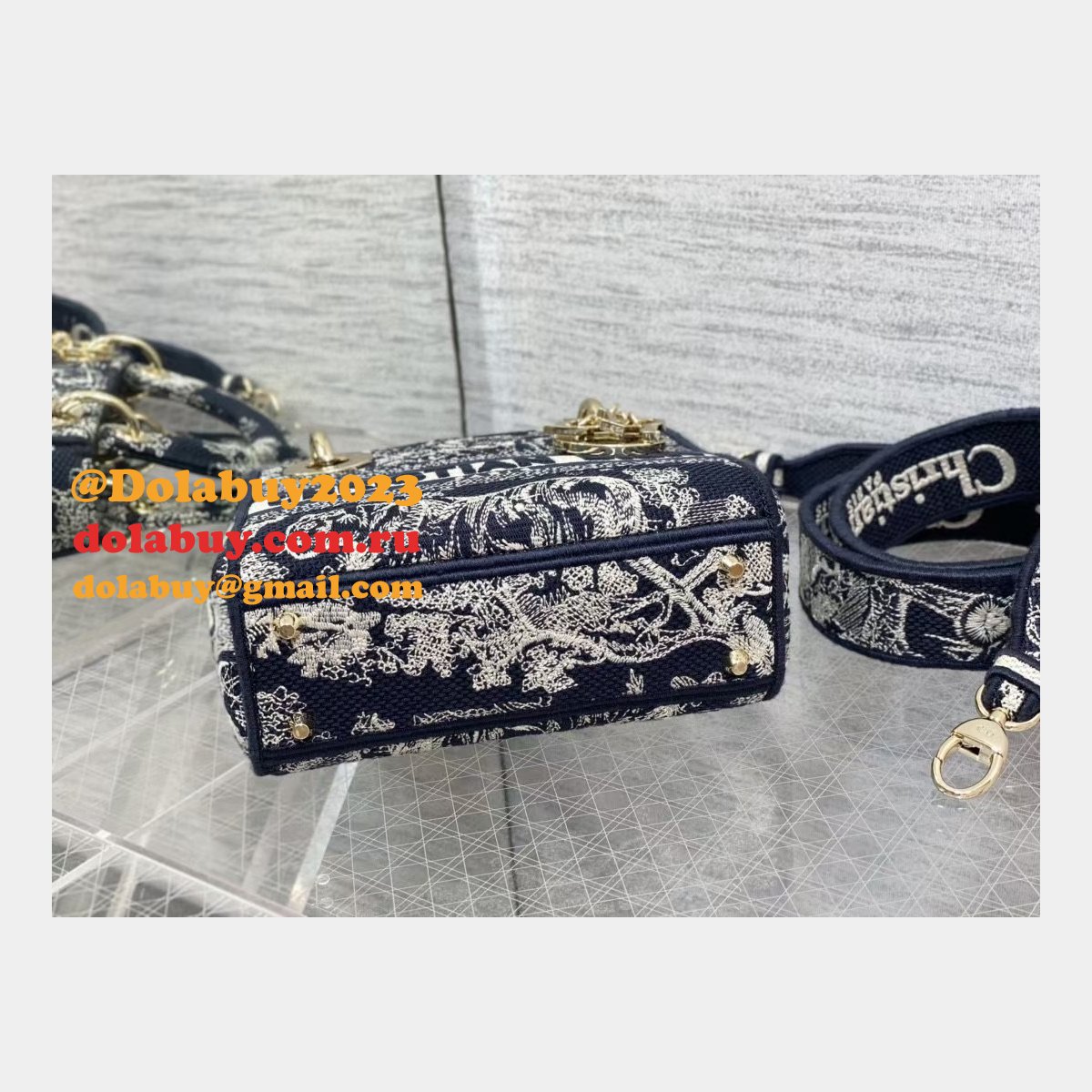 Christian Dior Copy Lady 1:1 17CM Mirror Designer Bag