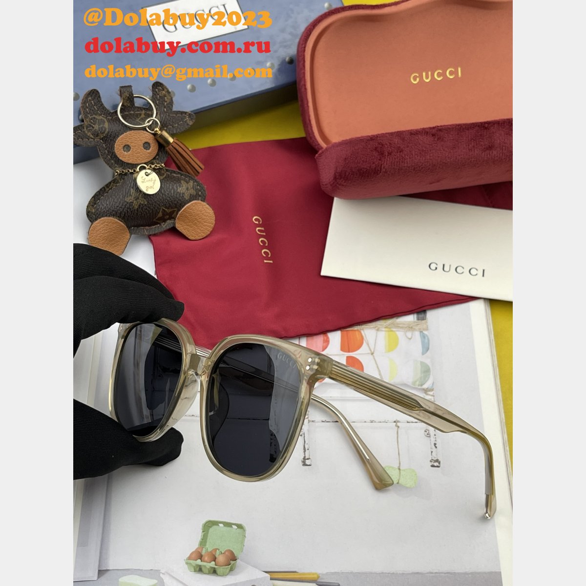 Wholesale gucci 9807/0242 /G6521/G3369 Perfect sunglasses