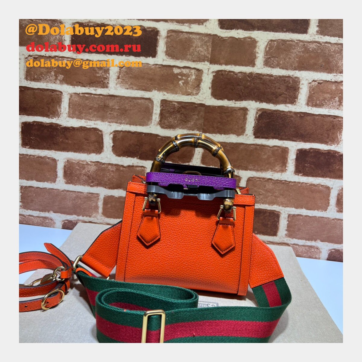 Gucci designer replica 702732 Diana mini tote bag leather