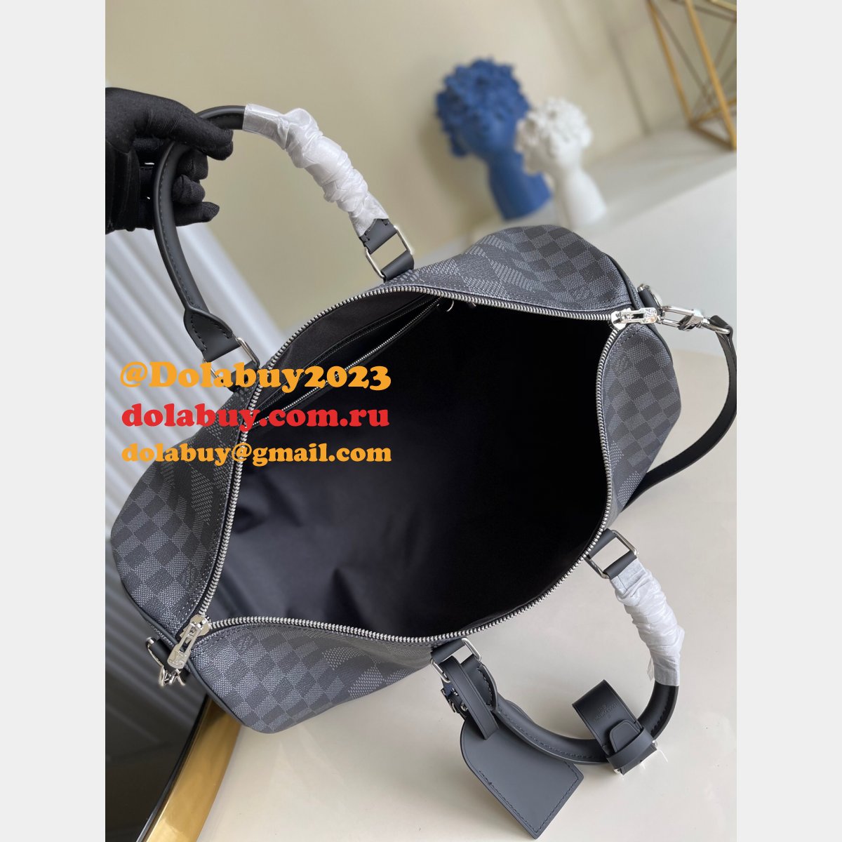 Louis Vuitton 7 Star Keepall Bandoulière 50 Damier Graphite Canvas N50016