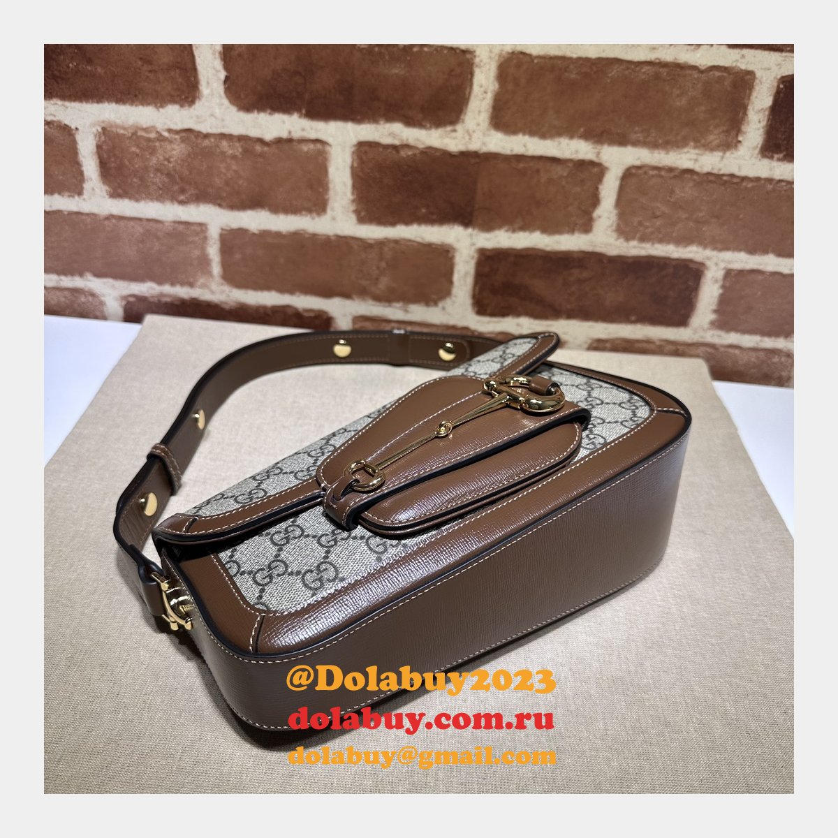 Top Quality 764155 Horsebit Shoulder 1955 Gucci Inspired Bag