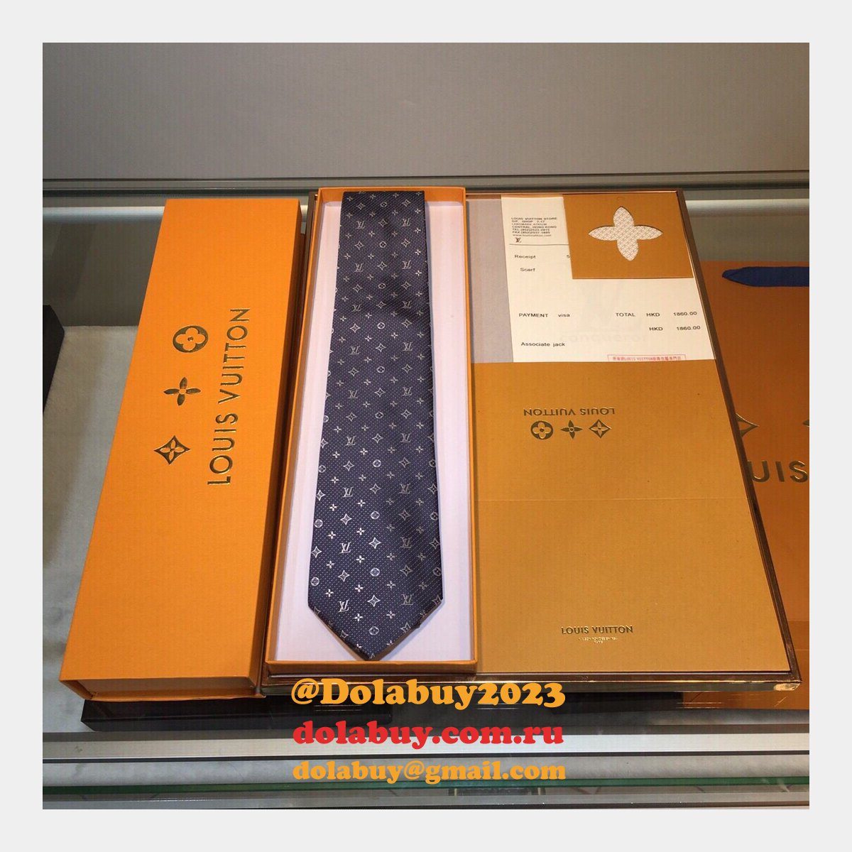 Louis Vuitton Monogram Classic Jacquard series Tie