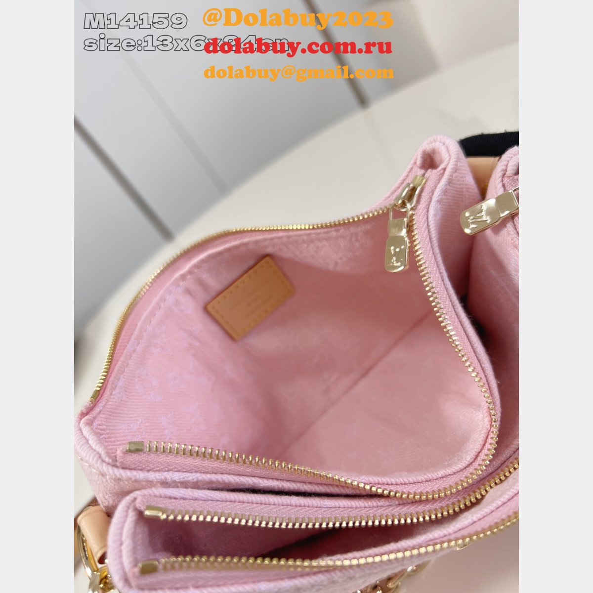 Pink New Liv Pochette Bag M14159 Fake Louis Vuitton AAA+