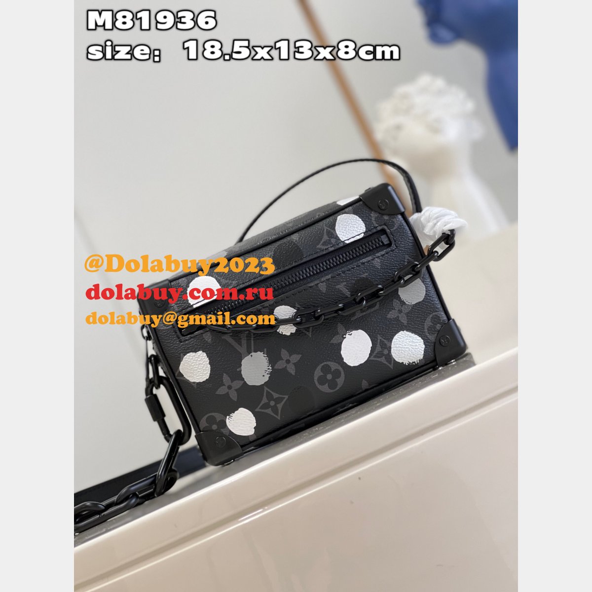 Louis Vuitton LV x YK Designer Soft Trunk Men M81936 Monogram Eclipse Canvas