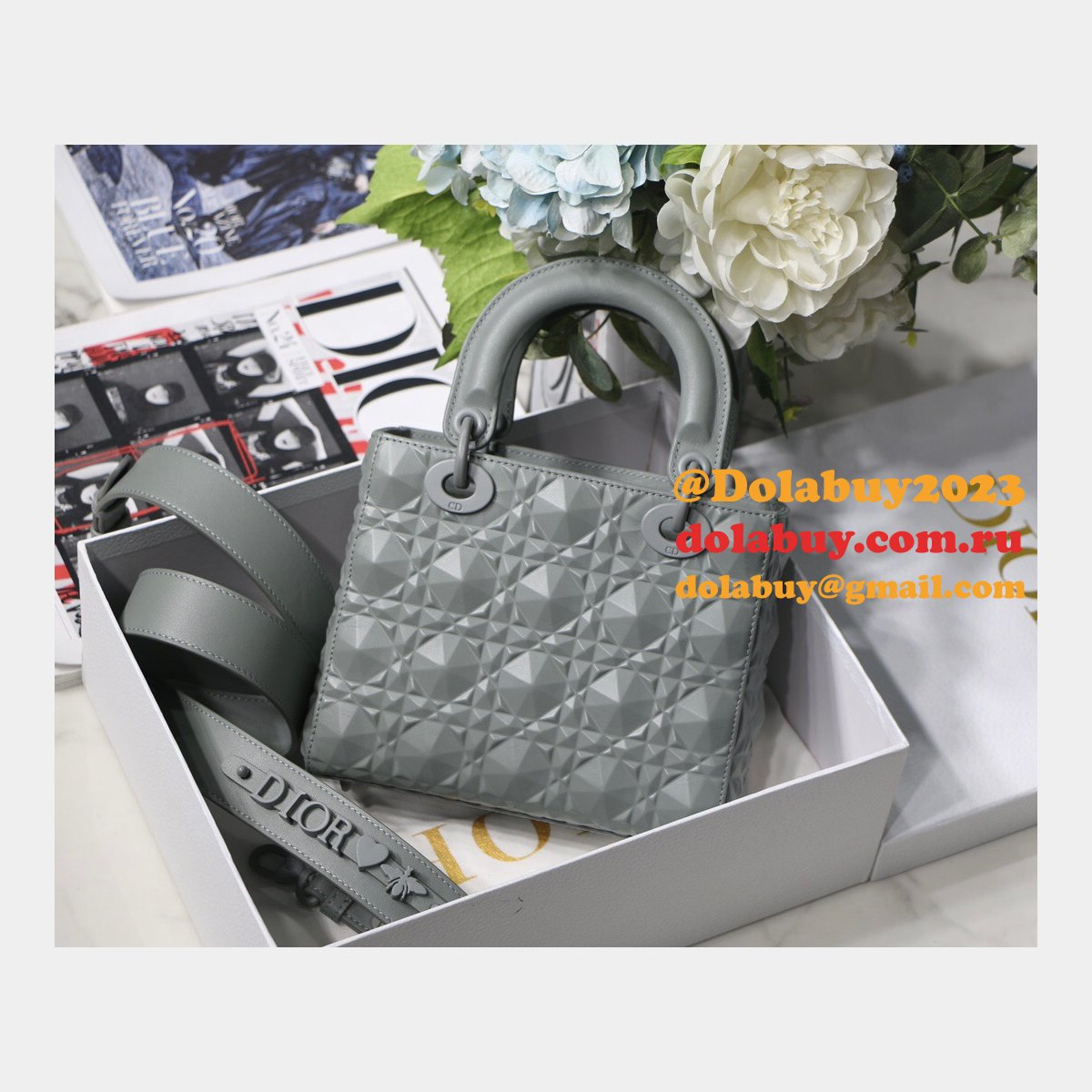 High Quality 1:1 Replica Lady Dior 20cm Shop Designer Purses