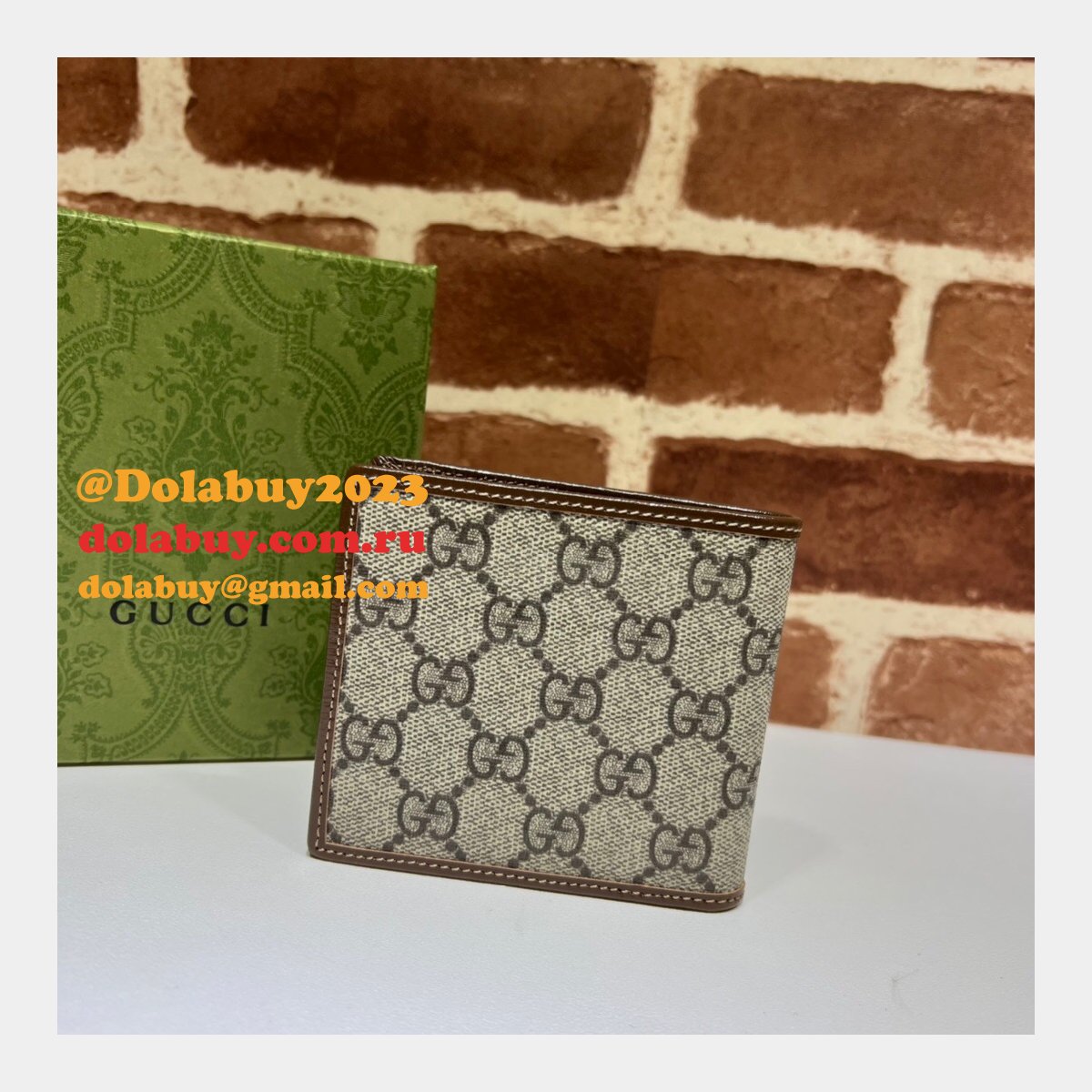 G*u*i aaa+ replica gg supreme 671652 wholesale wallet with interlocking g