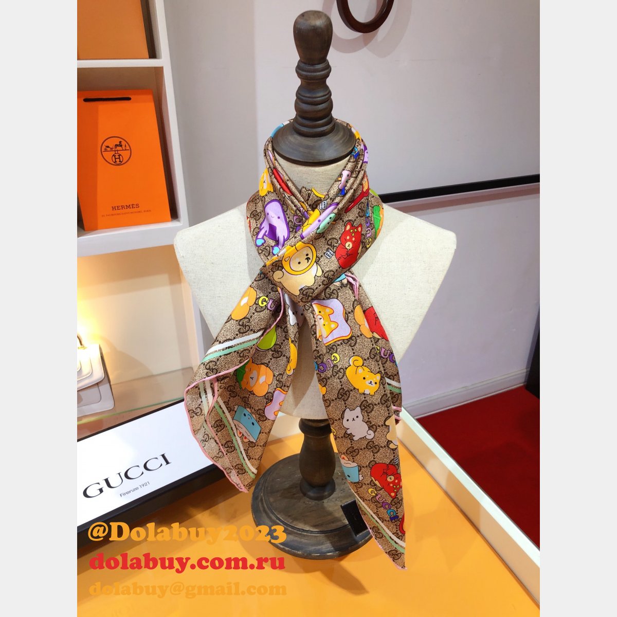 cheap G*u*i silk scarf replica design sale