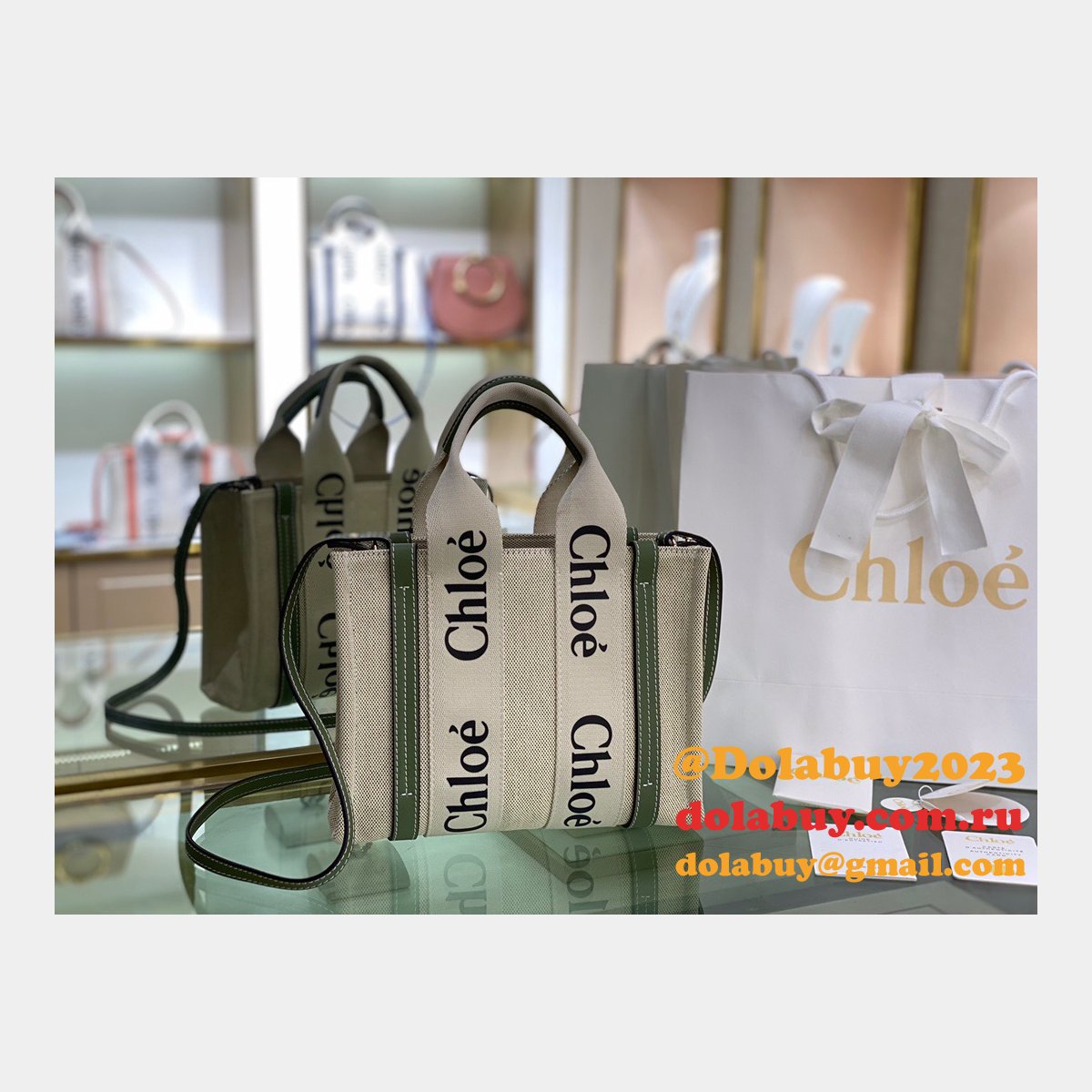 Best Quality Replica Chloe 1:1 Tote Woody dolabuy Bag 26CM
