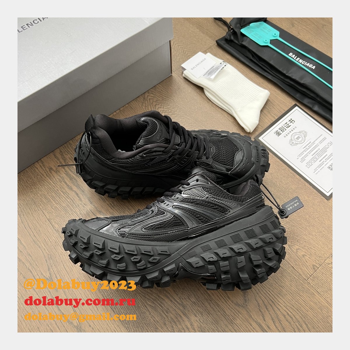 Replica Balenciaga Duplicate Defender Extended-sole Sneakers