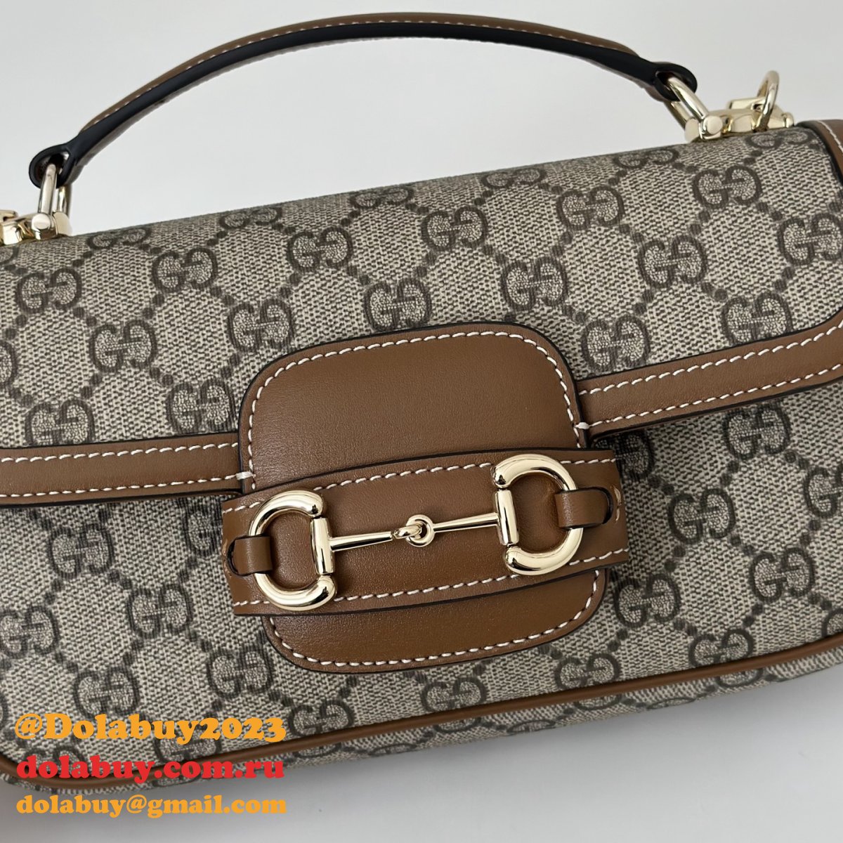 Designer Gucci Horsebit 1955 Soft Small Top Handle Shoulder 815206 Bag