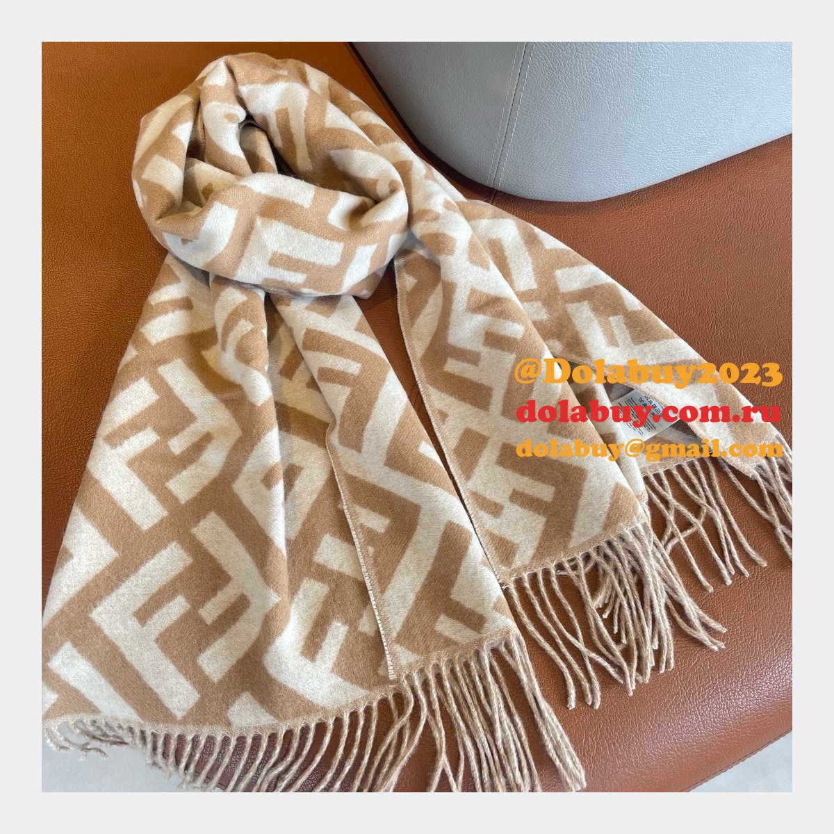 Designer Knockoff Fendi Cashmere Scarf