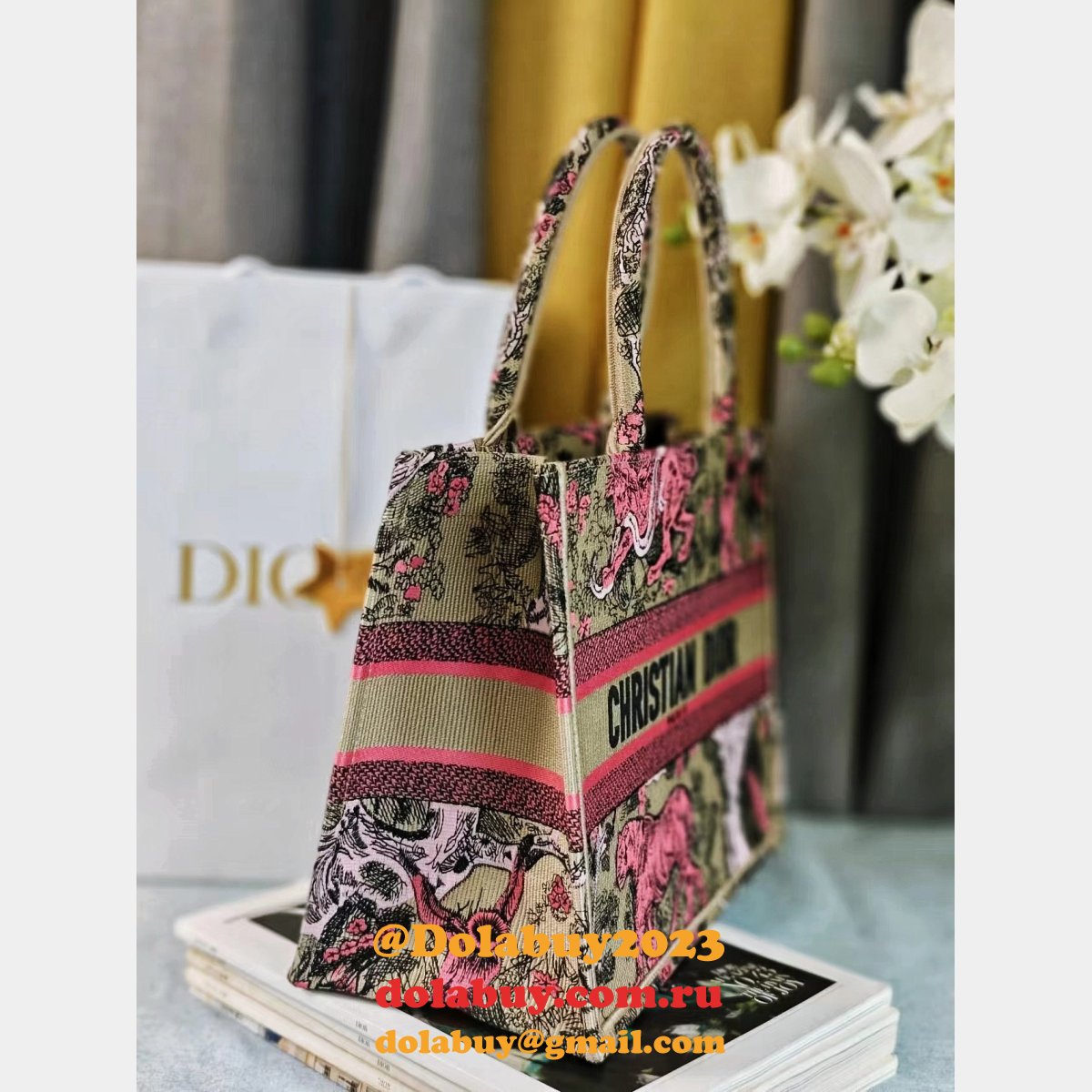Top Quality Christian Dior Paris Reverse book Tote