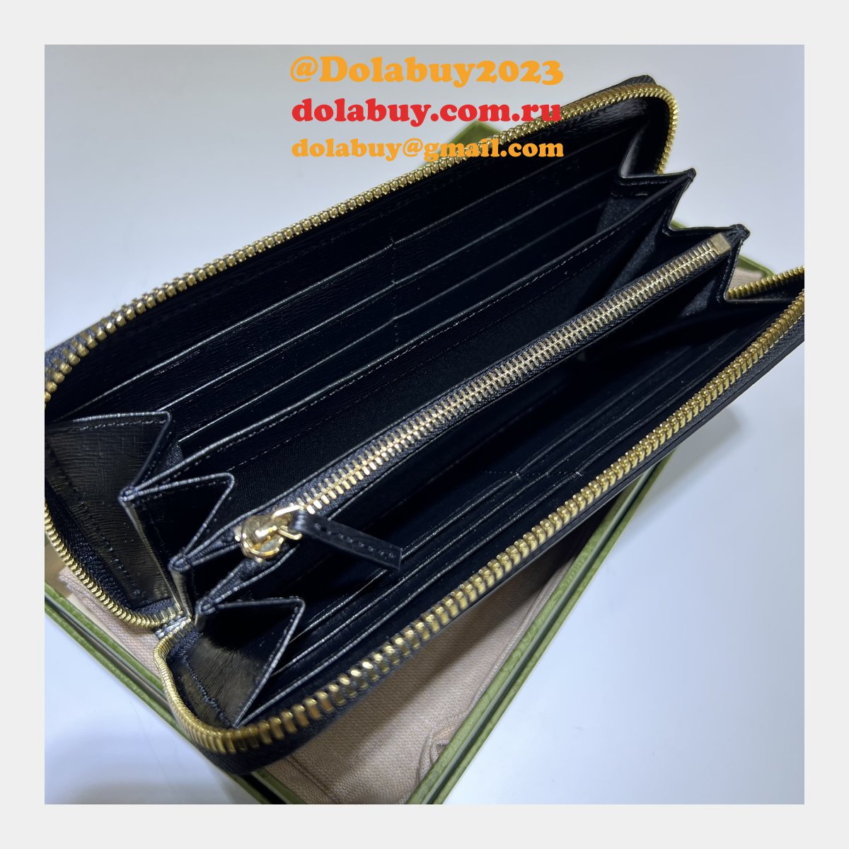 Zip Around Wallet 1:1 Mirror Gucci Script 772642 Perfect Bag