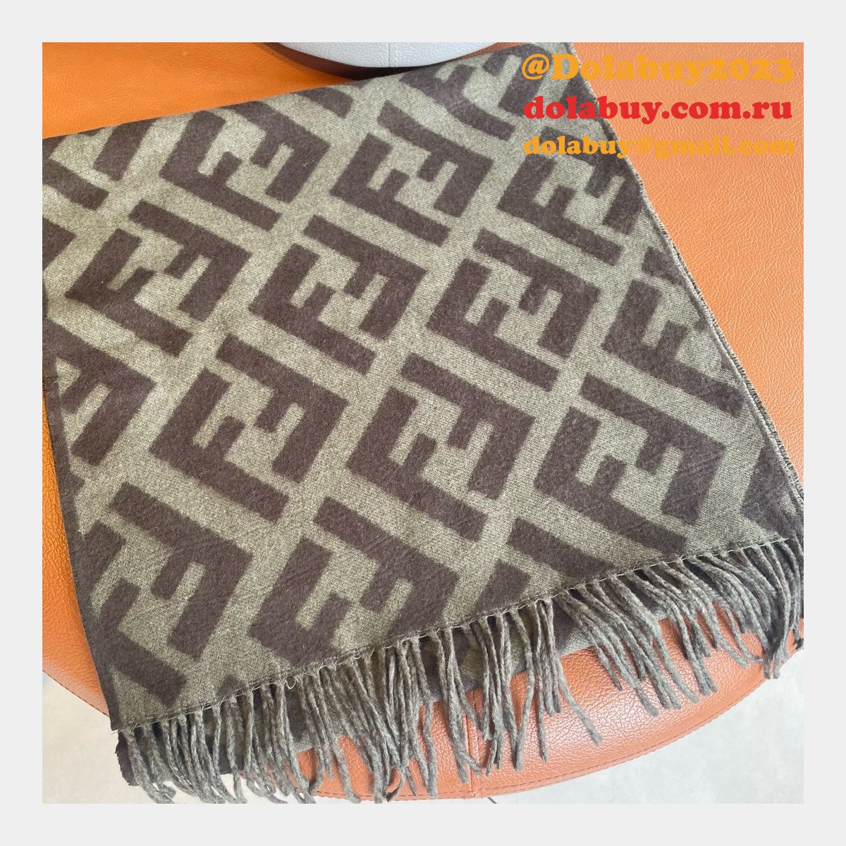 Designer Knockoff Fendi Cashmere Scarf