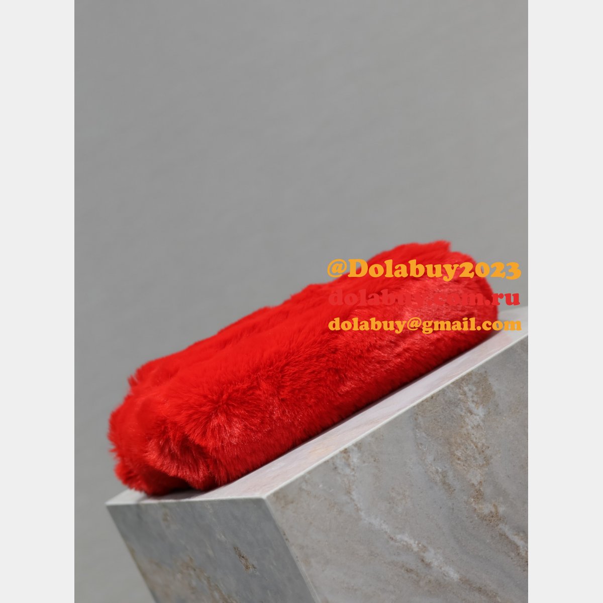 YSL KATE DOUBLE BREAD SUEDE & RABBIT FUR small 22CM BAG