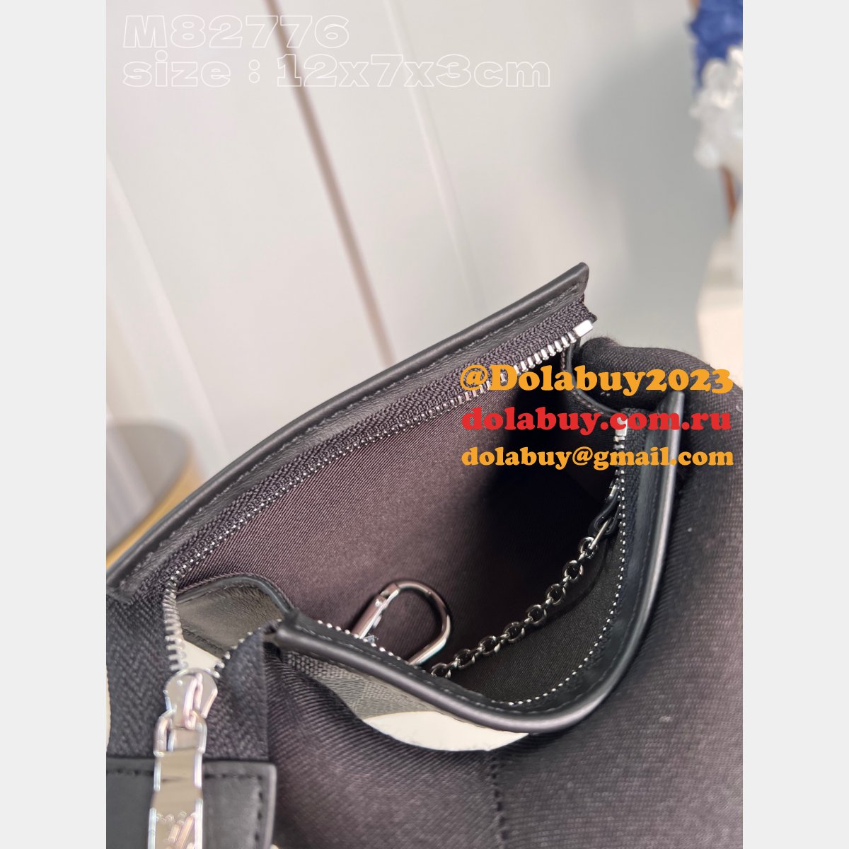 Key Pouch Voyage Monogram Eclipse M82776 Louis Vuitton Replica Bag