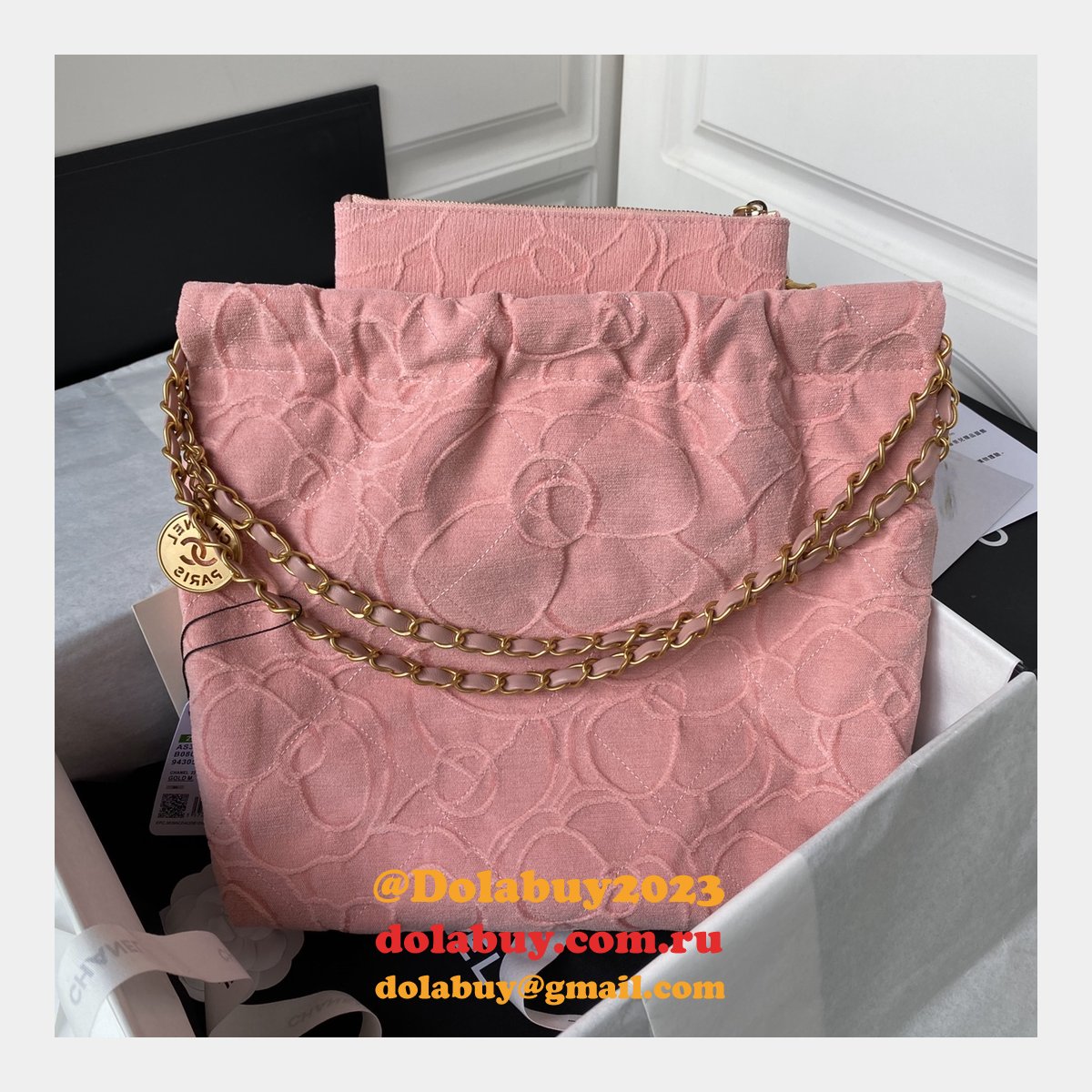 Buy Best High-Quality Camellia 22 CC Bag AS3260 35cm