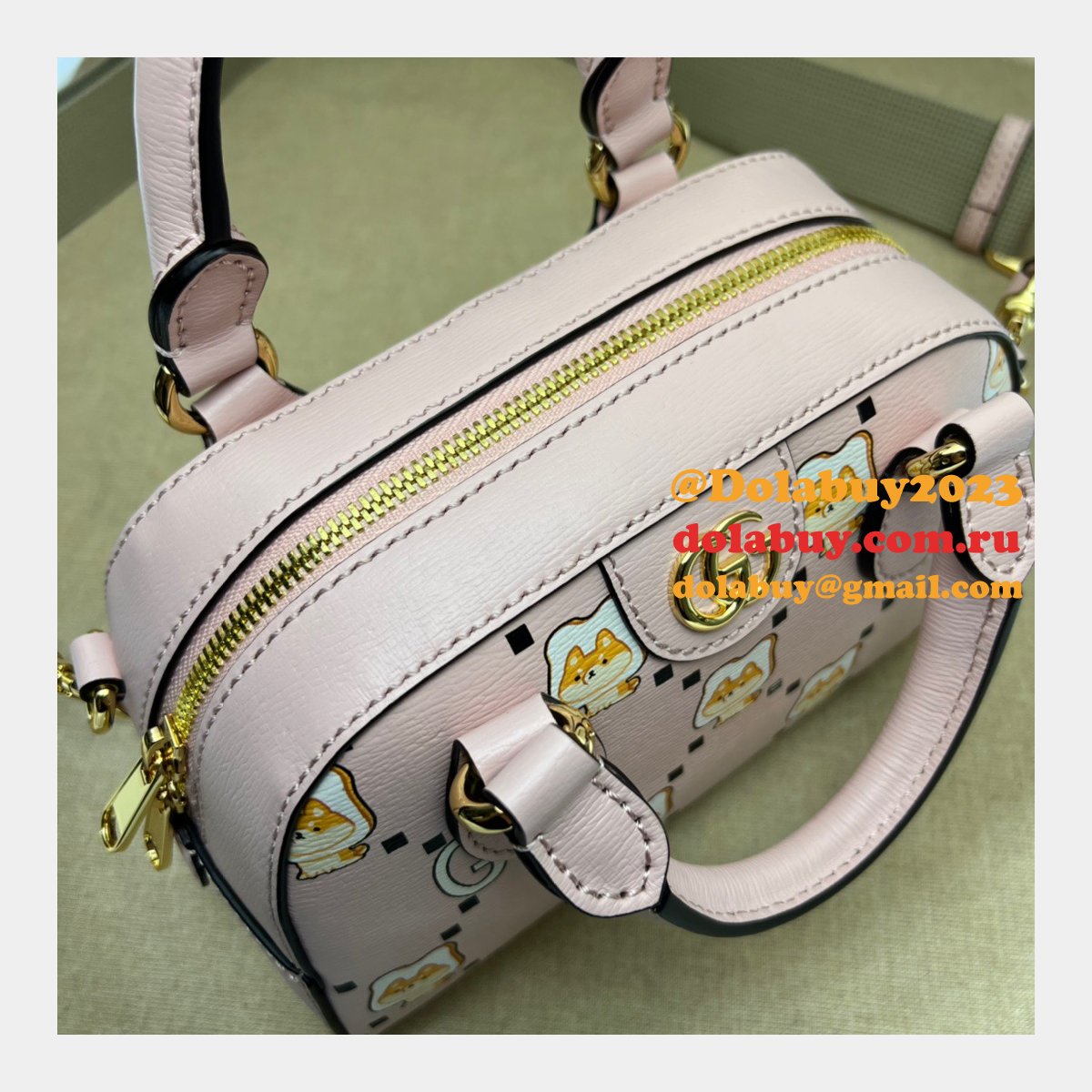 Replica Gucci 724606 Ophidia GG animal print High Quality bag