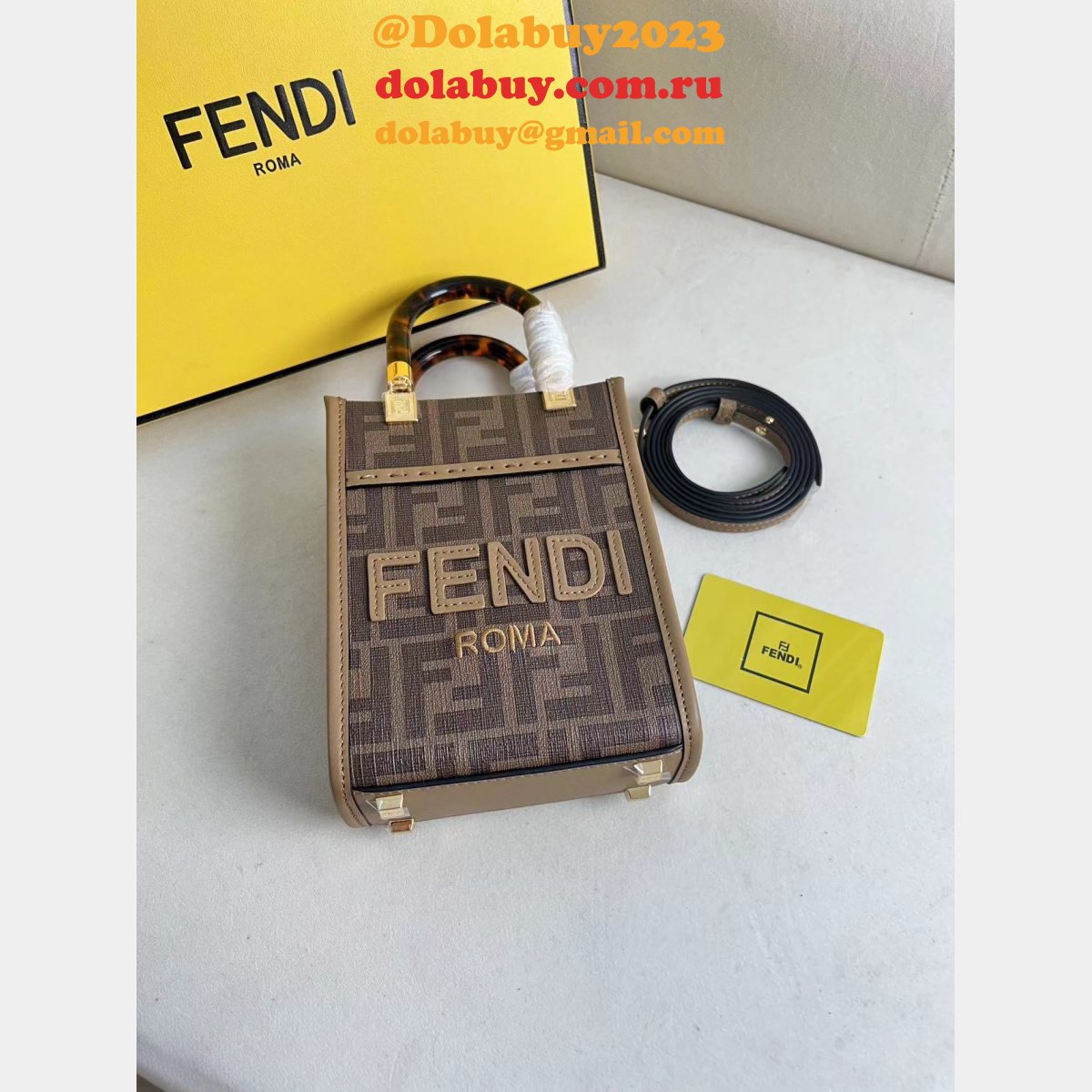 7 Star FENDI ROMA Sunshine mini handbag