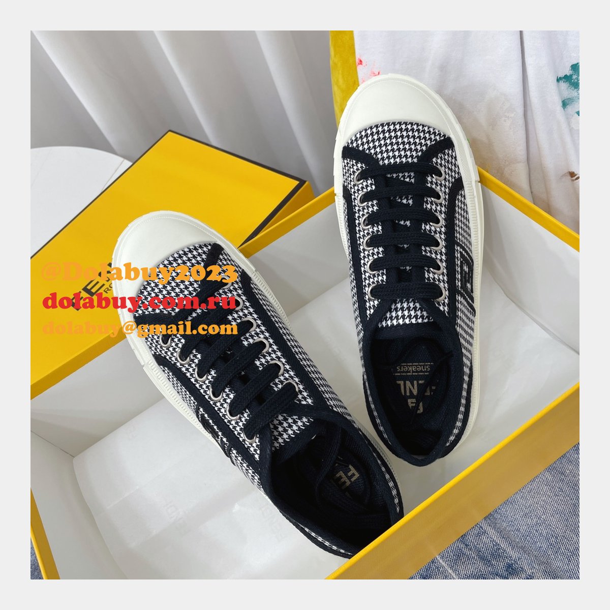 1:1 Fake Domino Fendi Shoes Website to Get Replica Sneakers