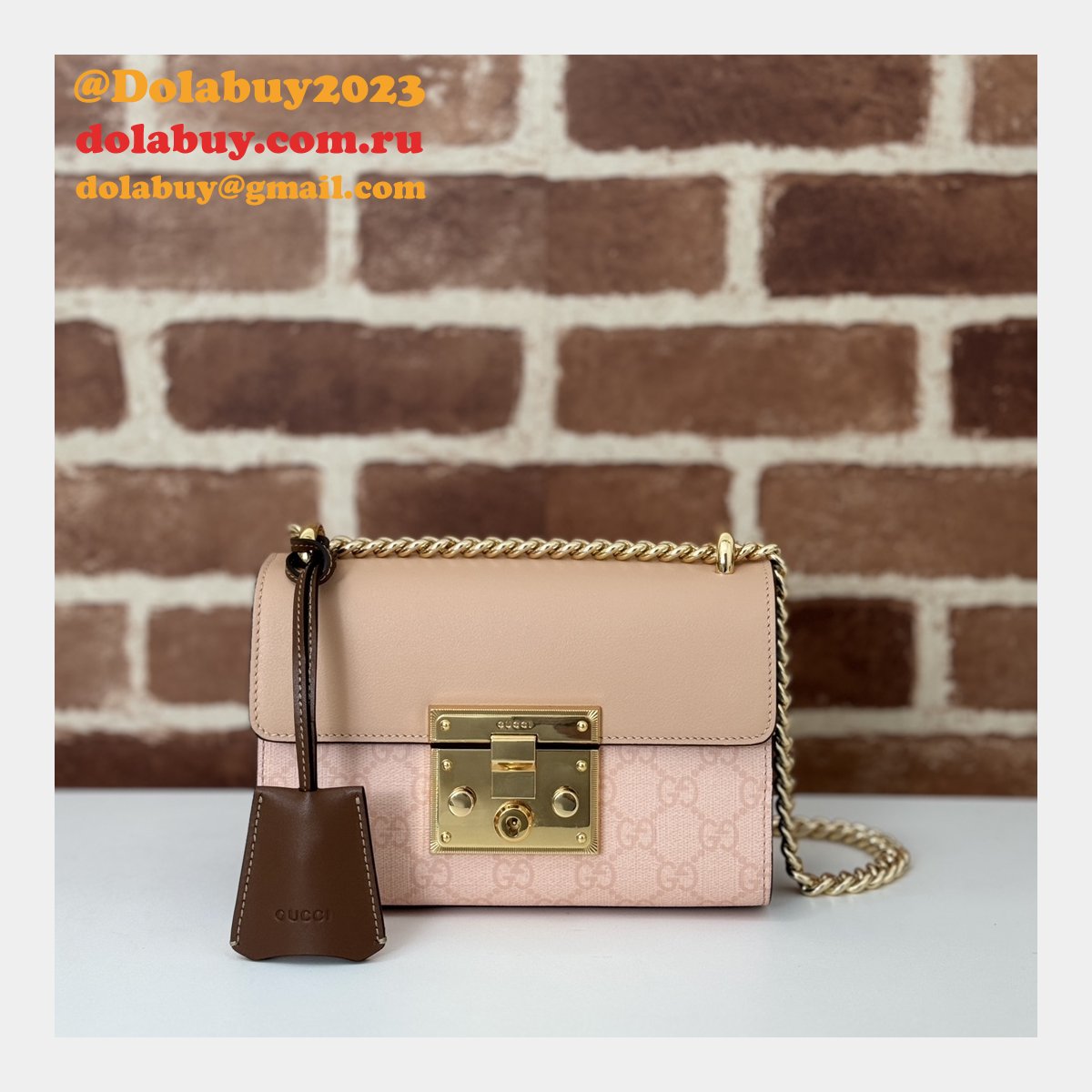 Luxury Padlock Gucci Copy GG Shoulder 409487 Bag