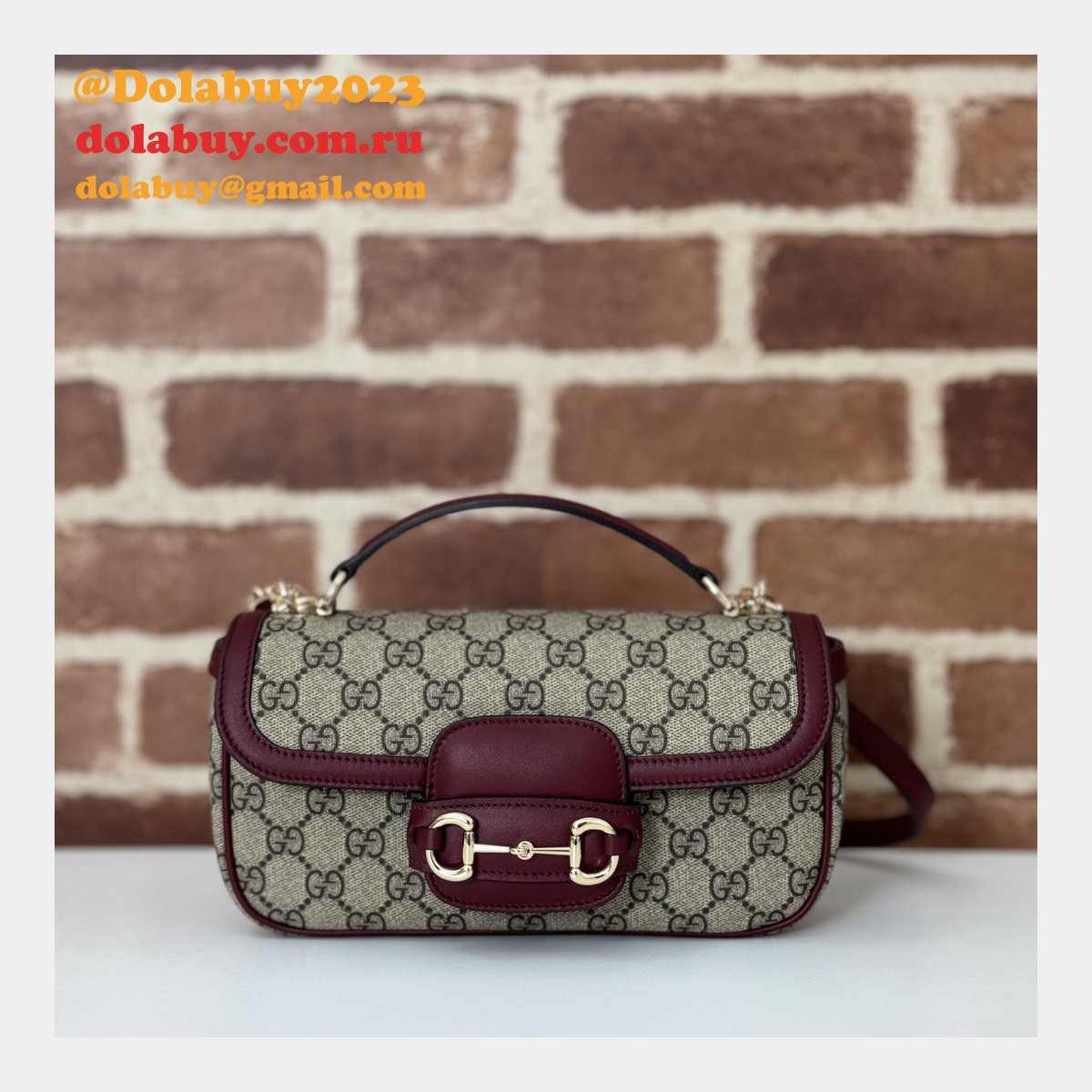 Designer Gucci Horsebit Duplicate Shoulder 815206 7 Star Bag