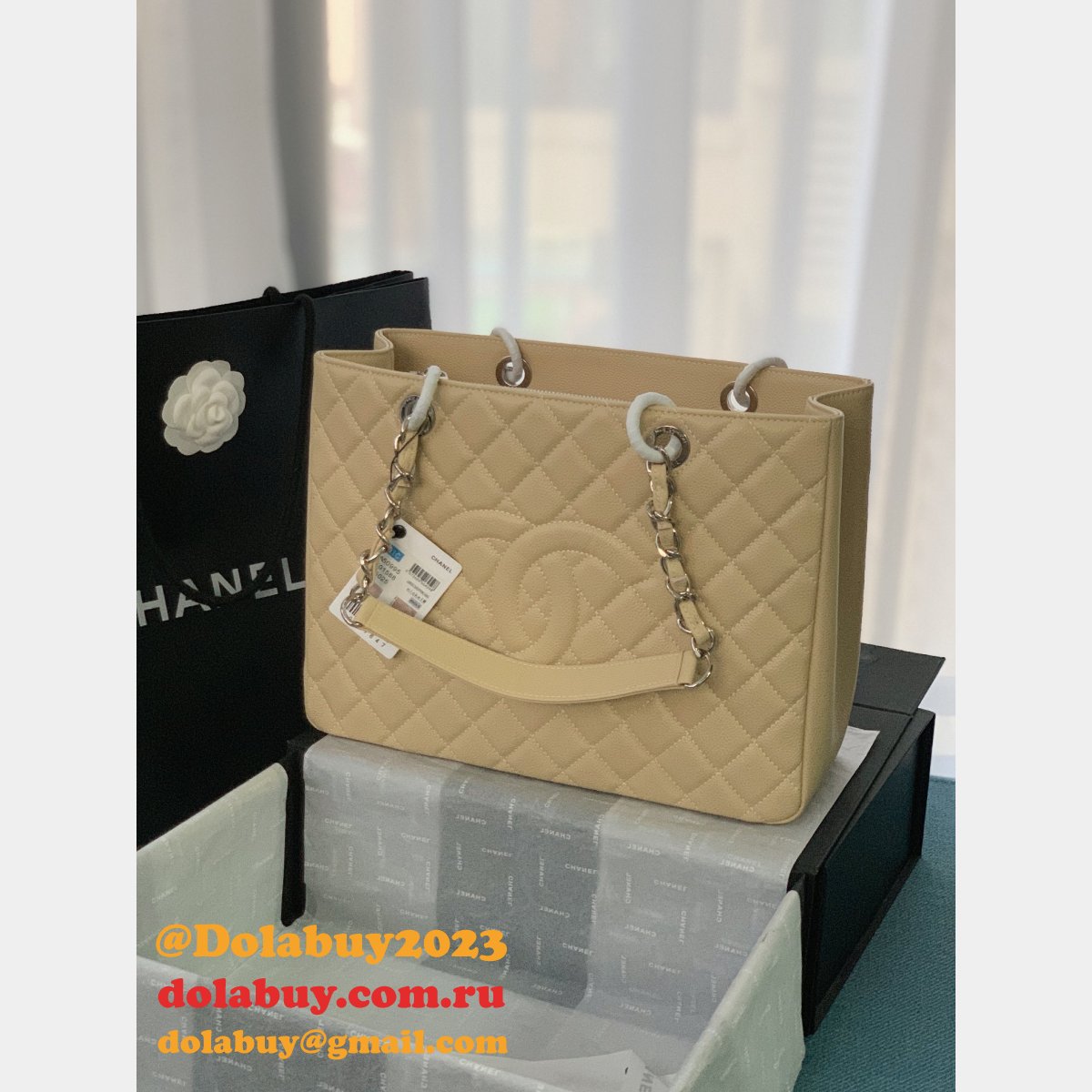 Best classic CC 50995 shopping bag CAVIAR leather