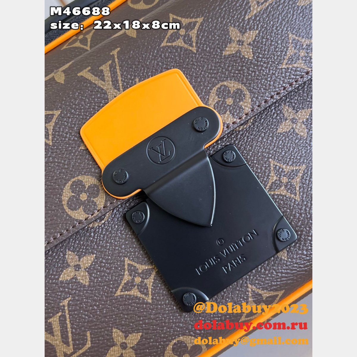 S-Lock Messenger Monogram Macassar M46688 Knockoff Louis Vuitton Bag