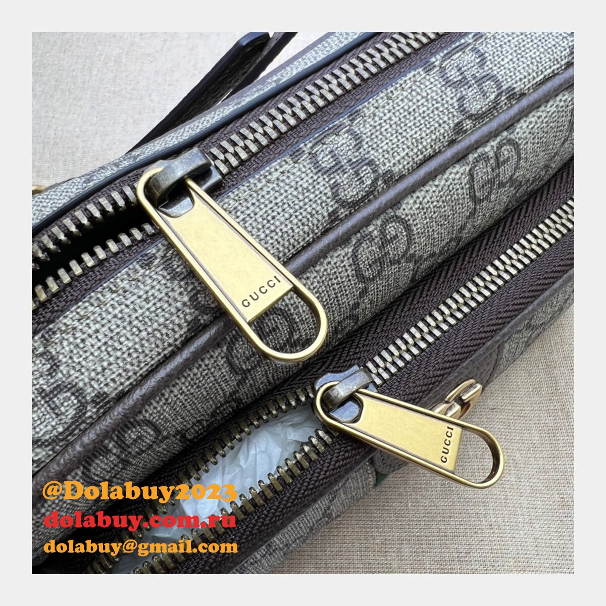 brown/blue G*u*i replica ophidia gg 722557 bag