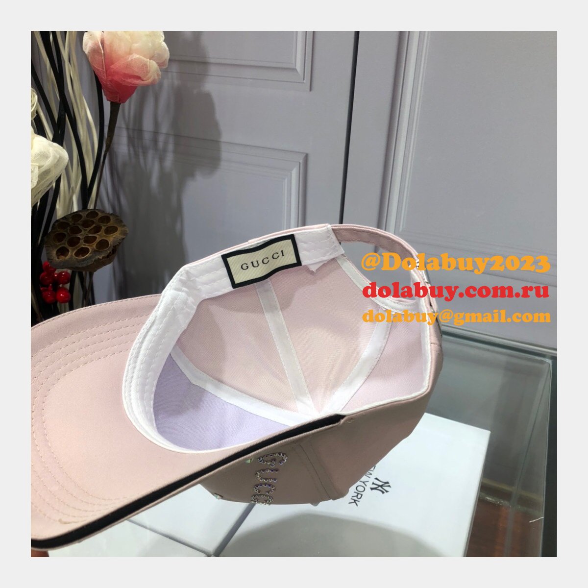 Fashion Gucci with diamond logo Baseball cap