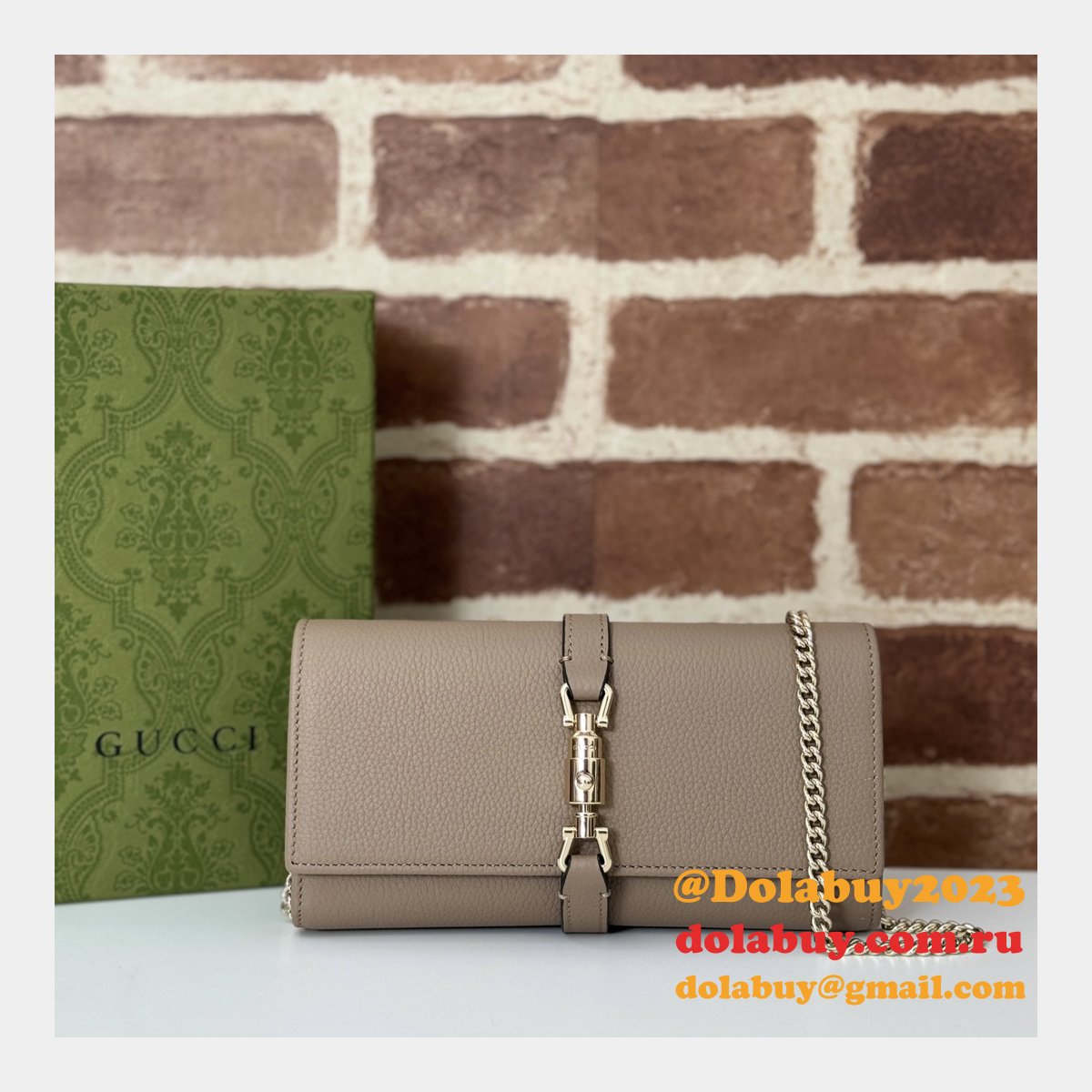 Replica 652681 Jackie 1961 Chain Wallet Gucci AAA+ Bag