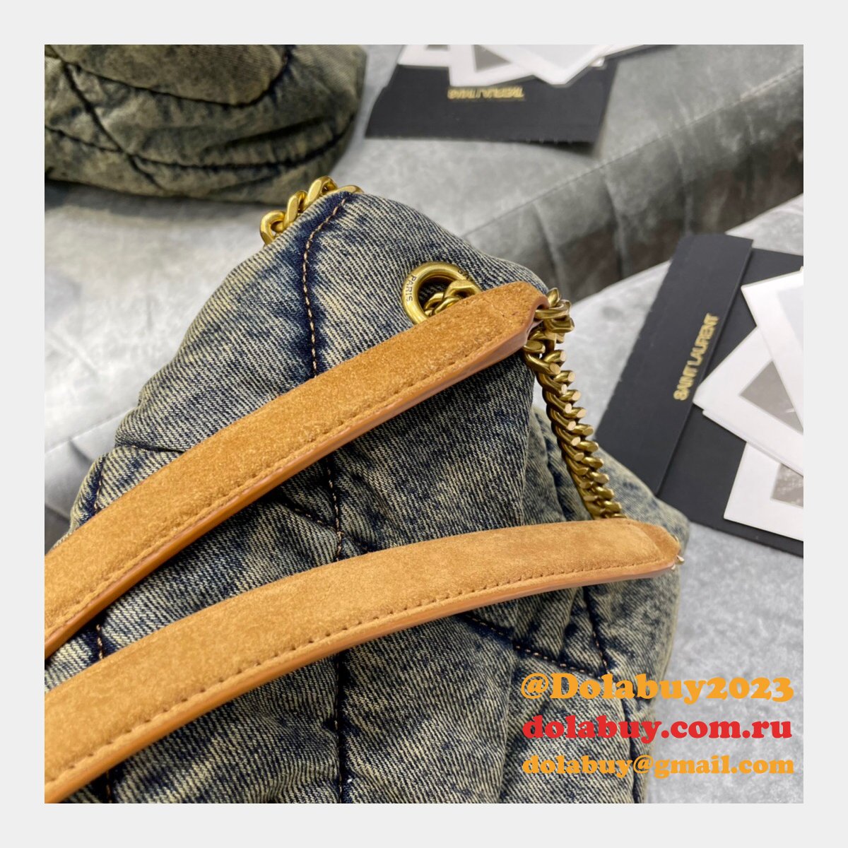 Saint Laurent Top Quality Loulou Quilted Puffer Leather 35CM Shoulder