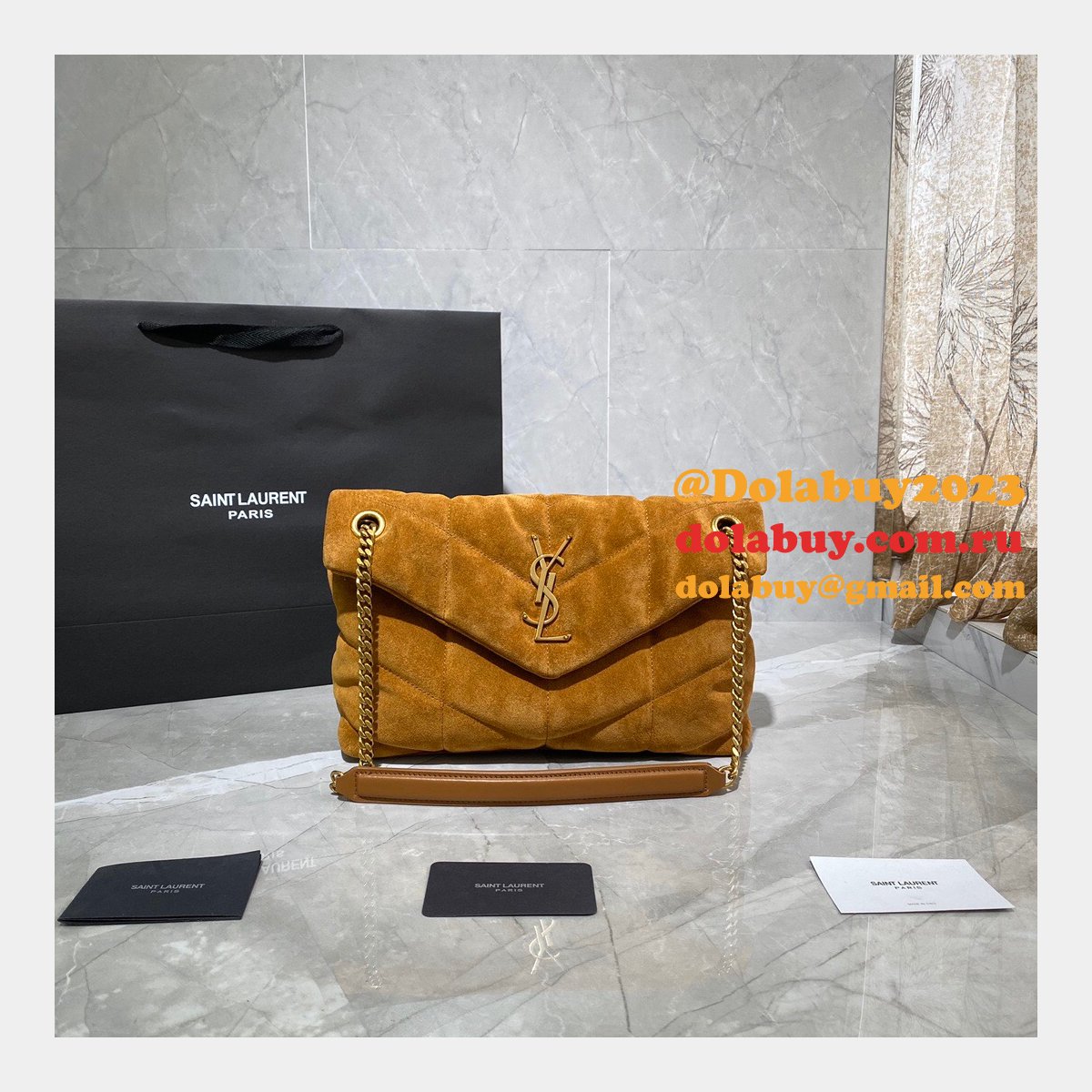 YSL Cheap Loulou Puffer Shoulder Bag 29CM