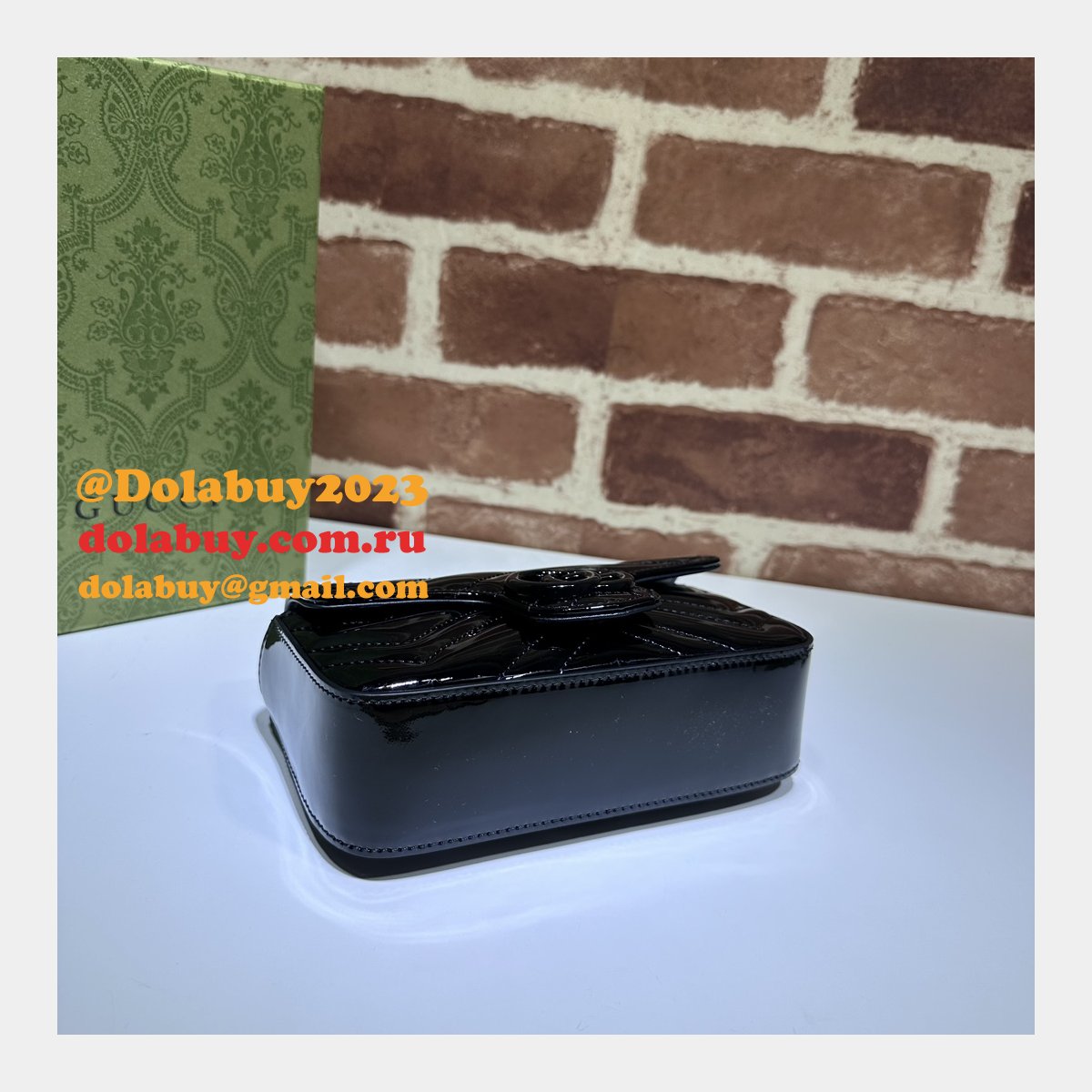 high quality gg marmont super replica G*u*i 476433 black bag