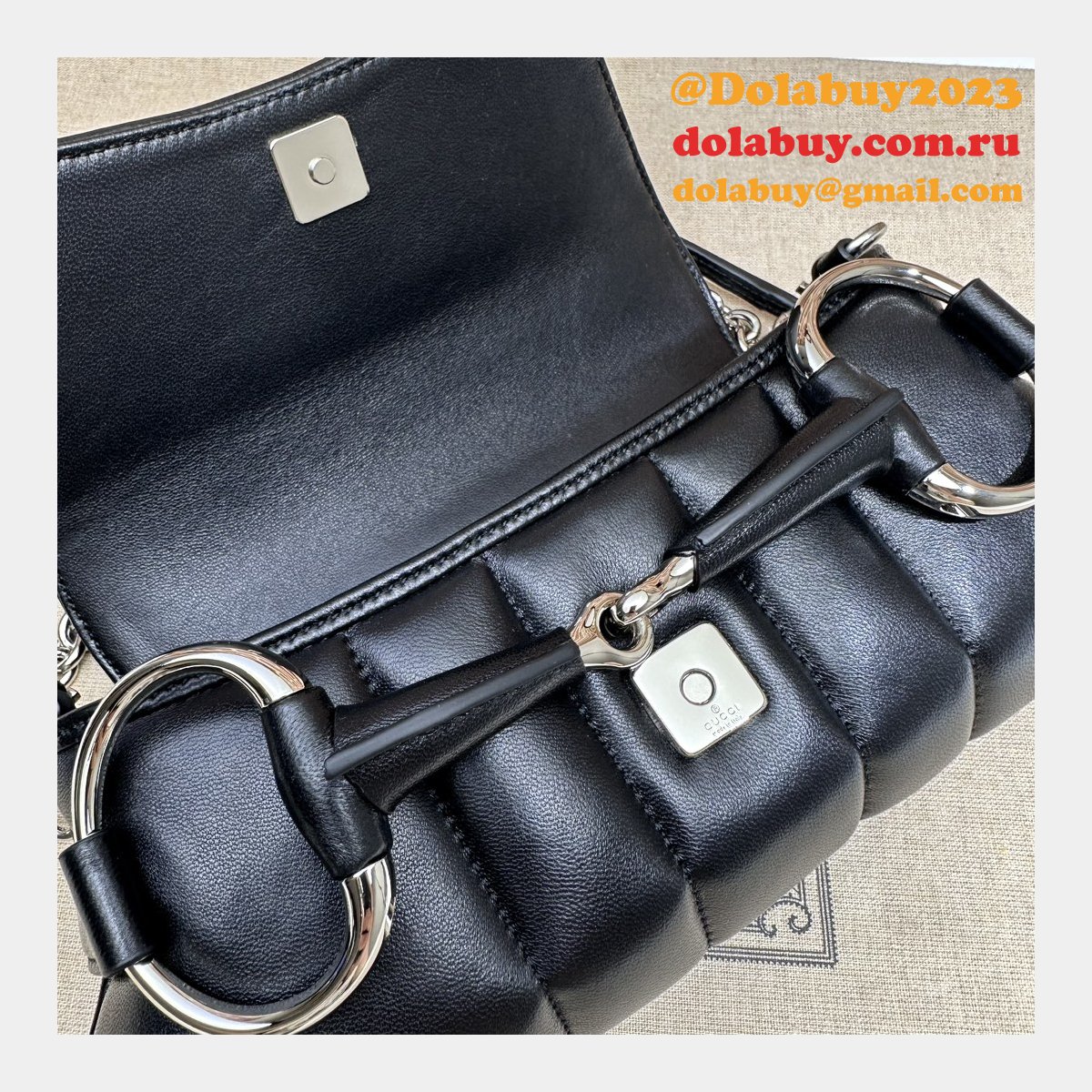 Gucci Designer 764339 Horsebit Chain Knockoff Shoulder Bag