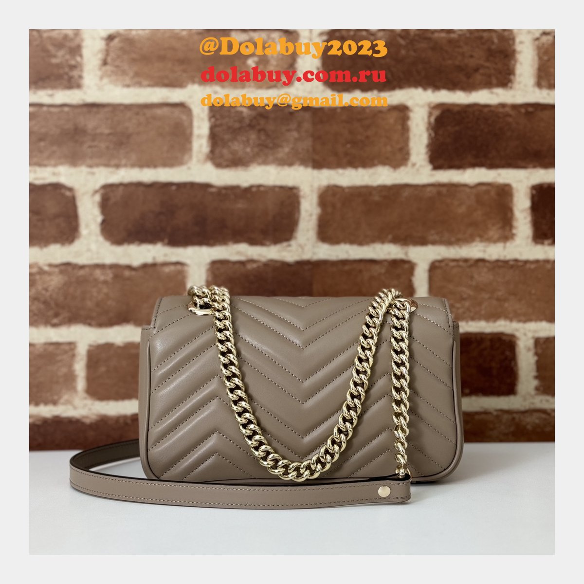 Crossbody GG Marmont Gucci 446744 Copy Matelassé Bag