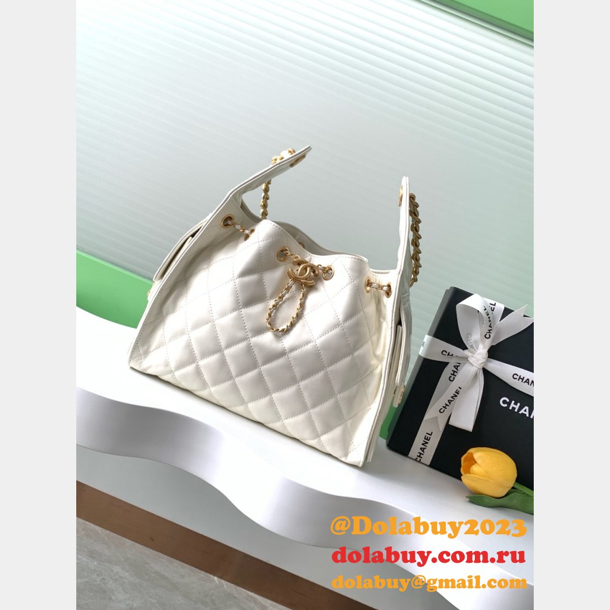 Top Quality CC AS5293 Hobo Calf Leather Handbag