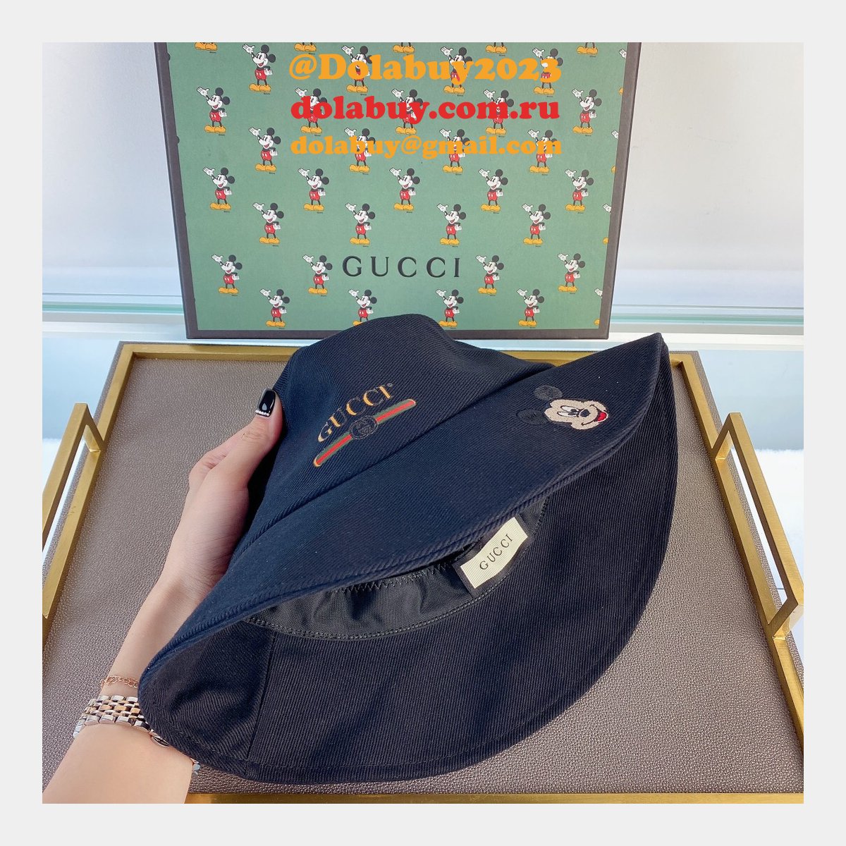 Cheap Gucci Mickey fisherman hat