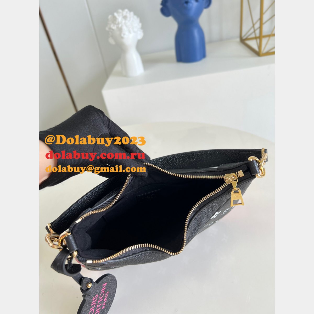 Louis Vuitton Best Quality M46113 Bagatelle Monogram Empreinte Leather Handbags