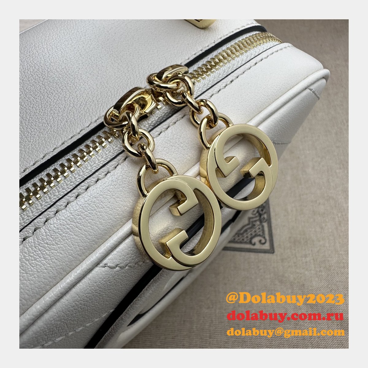 designer G*u*i replica crossbody 744434 blondie top bag