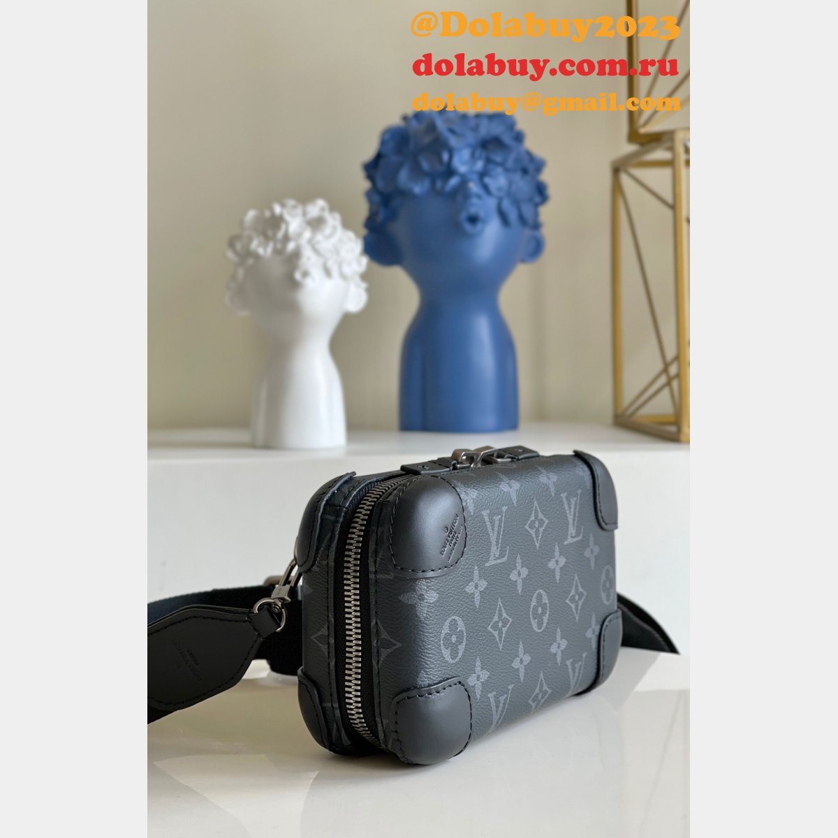 2022 Shop Louis Vuitton Replica Horizon Clutch Monogram Eclipse M45579 Bags