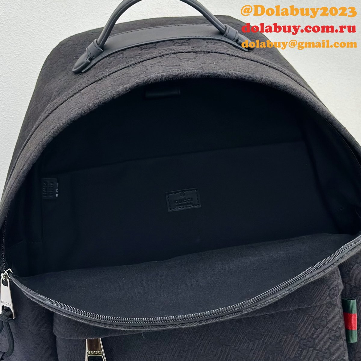 Gucci Medium GG Backpack With Web Men 824624 Replica Bag