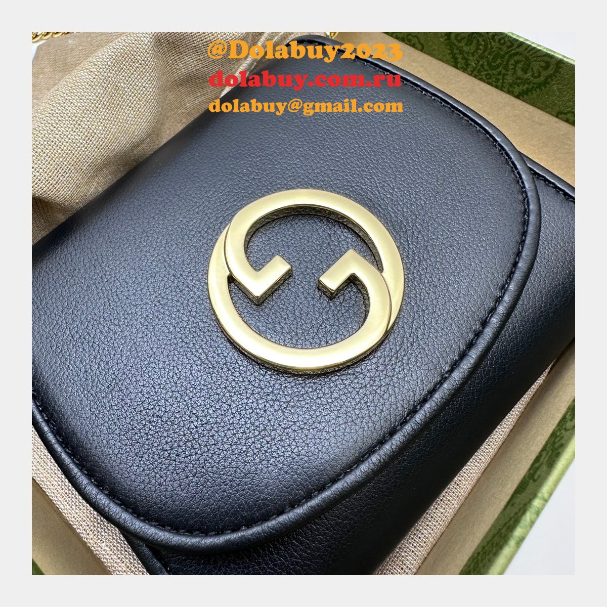 G*u*i fake blondie compact chain wallet top quality 725219 bag