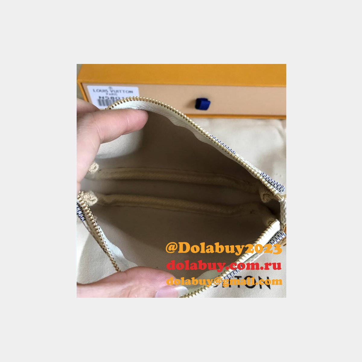 Louis Vuitton Monogram MINI POCHETTE N58010 Doamier Azur Canvas