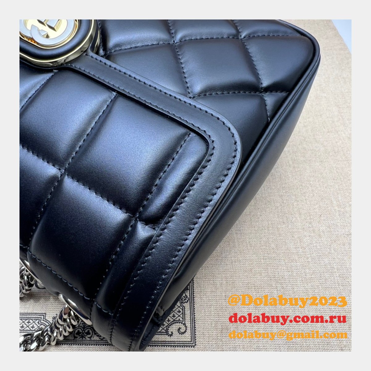 G*u*i designer deco chain shoulder 740834 replica bag