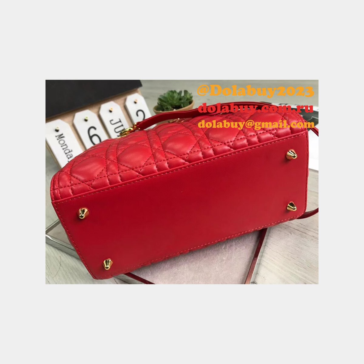 Fashion Christian Dior Lady Dior Top Quality 24CM Fake Bag