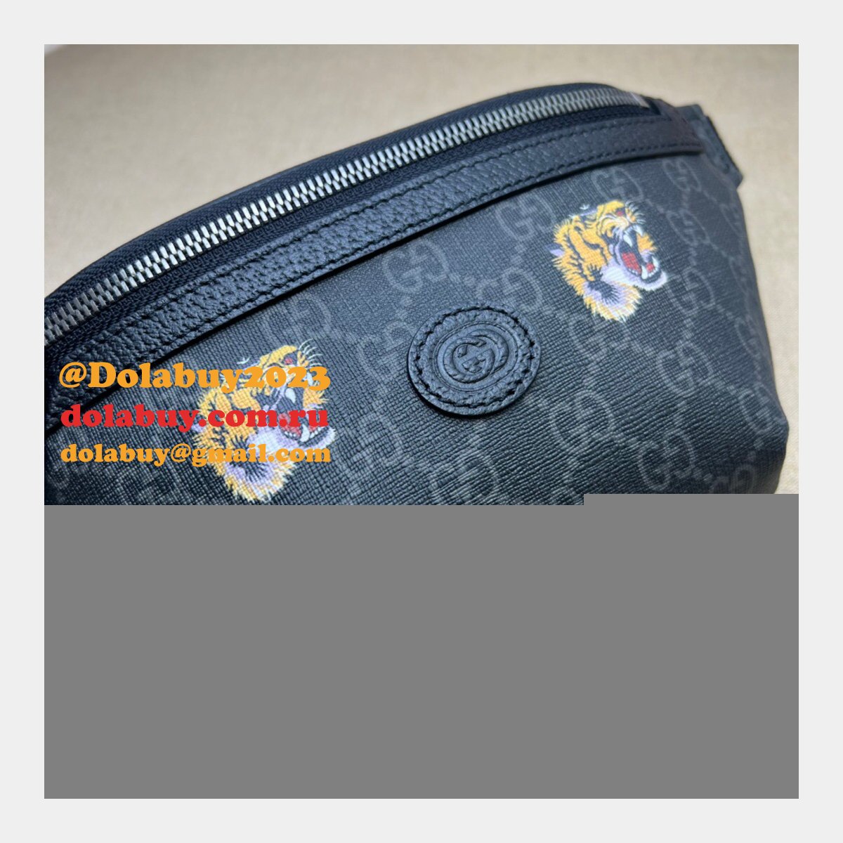 Gucci Designer Replica GG Tiger Men 675181 Belt Bags